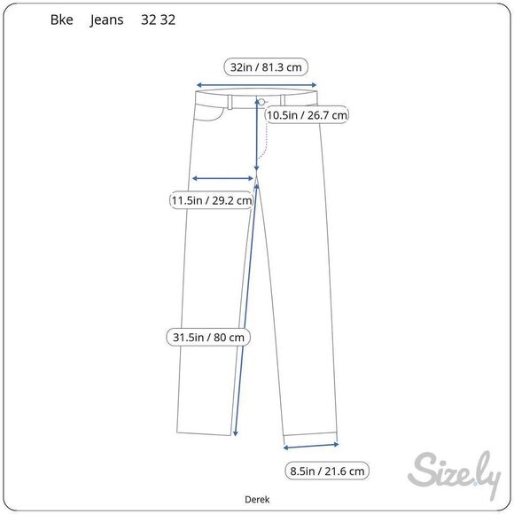 BKE Derek Bootcut Blue Denim Jeans Men’s 32 x 32 Read - Picture 8 of 8